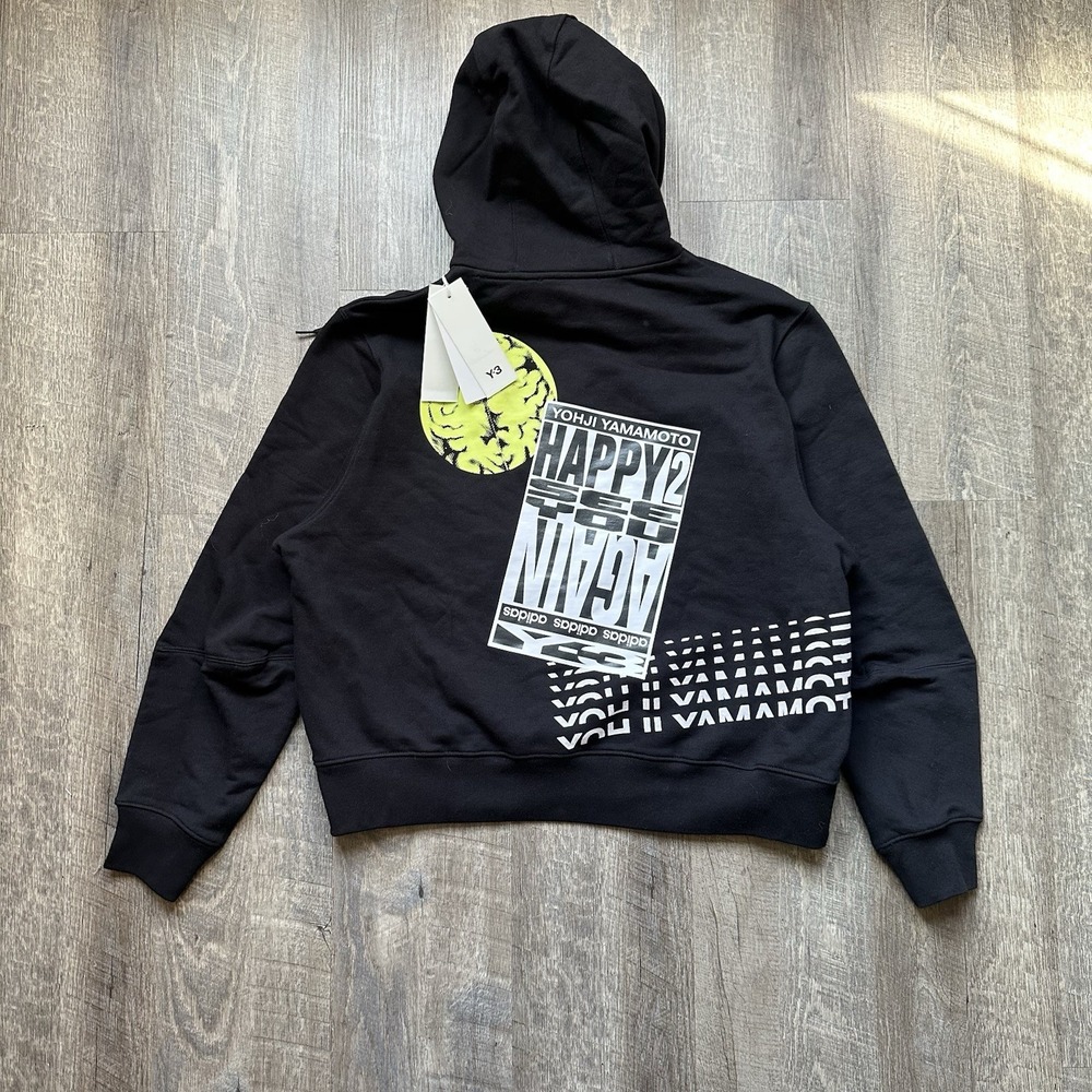 Y-3 adidas×Yohji Yamamoto‎ Mens M 21AW Trainer Hoodie Cotton Exclusive Graphic